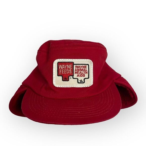 Wayne Other - Wayne Feeds Animal Health Aids Red Hat Fleece Vintage Patch K-Brand